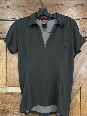 The North Face Black Short-Sleeve Half-Zip Polo